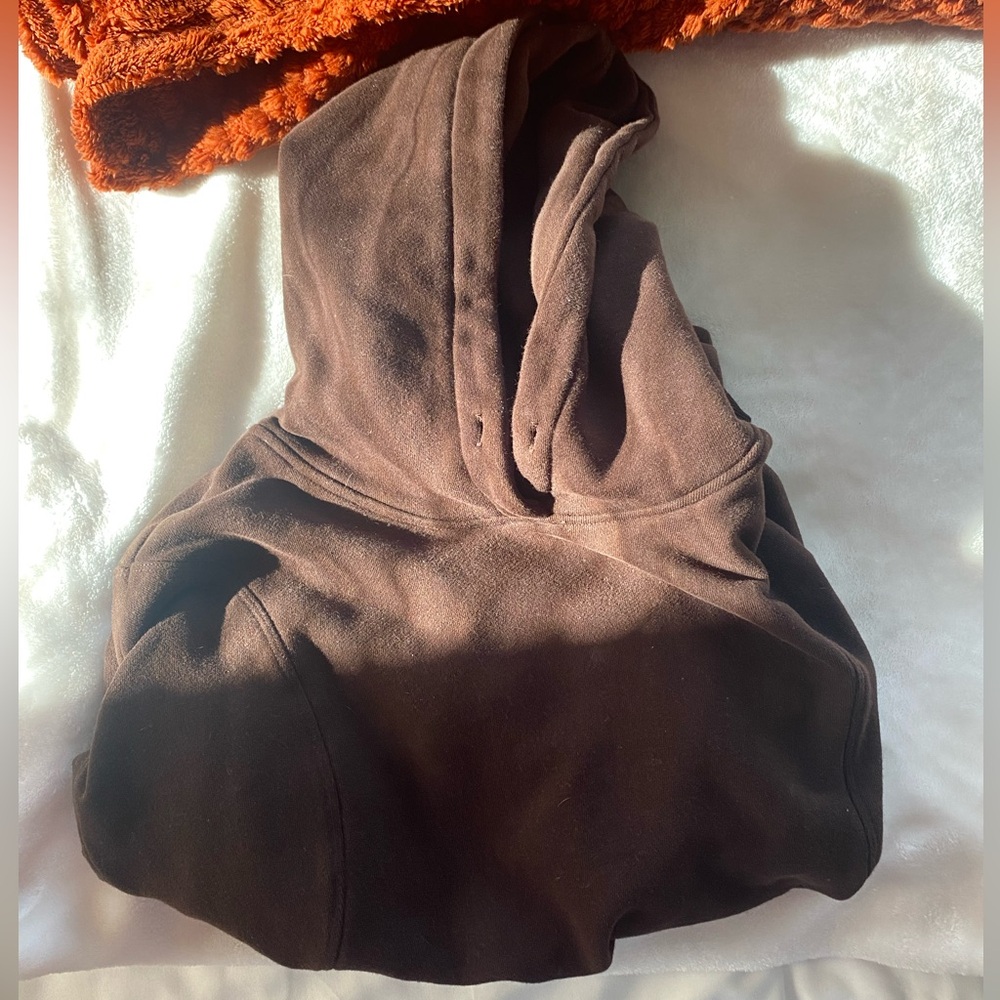 Brown cropped hoodie